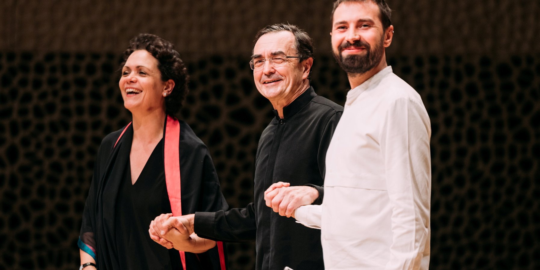 Tabea Zimmermann, Pierre-Laurent Aimard und Adam Walker