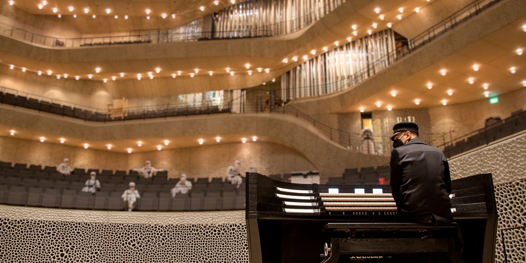 Deichkind in the Grand Hall with organ