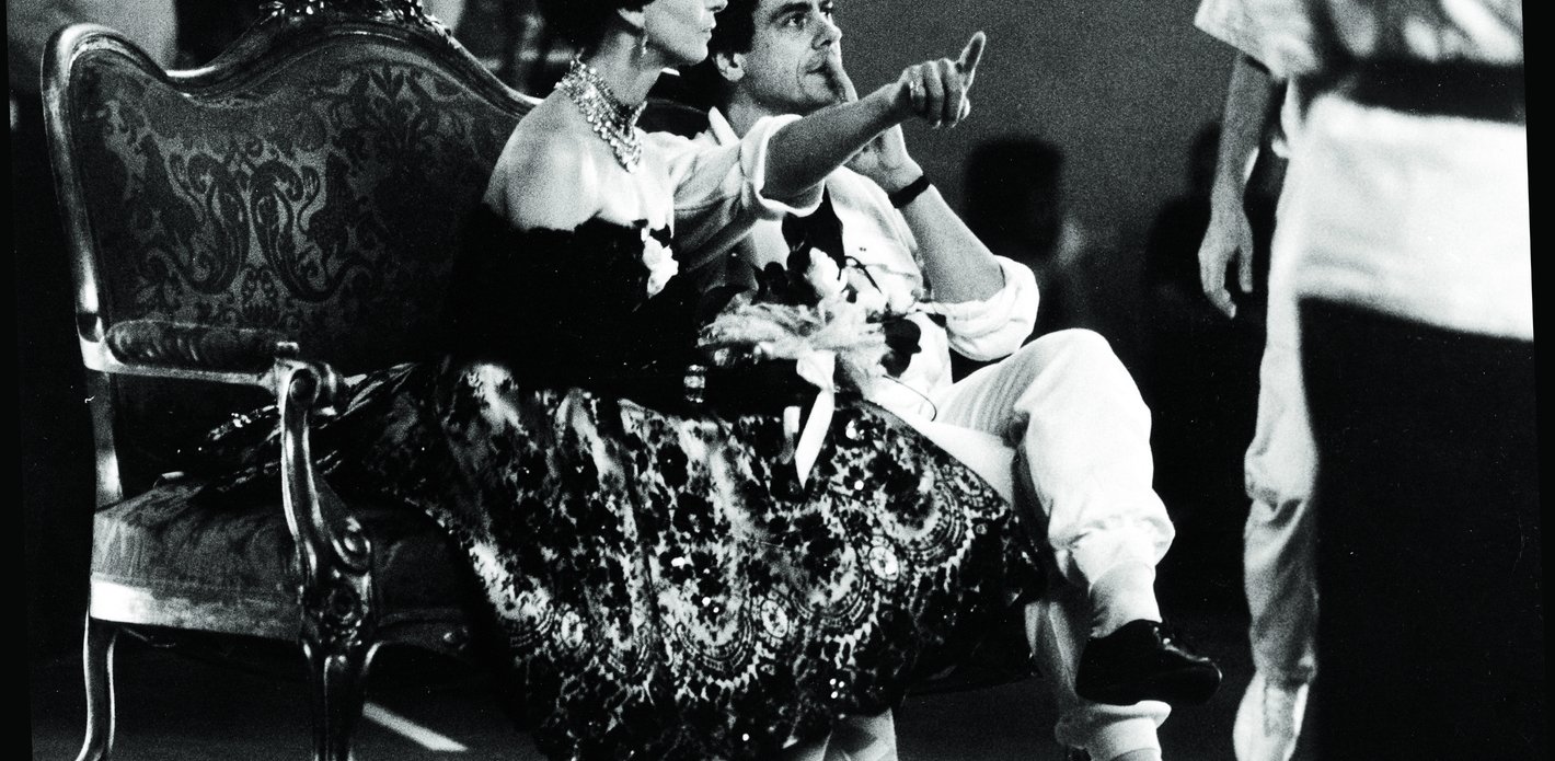 John Neumeier und Marcia Haydée bei den Dreharbeiten zu »Die Kameliendame«, 1986