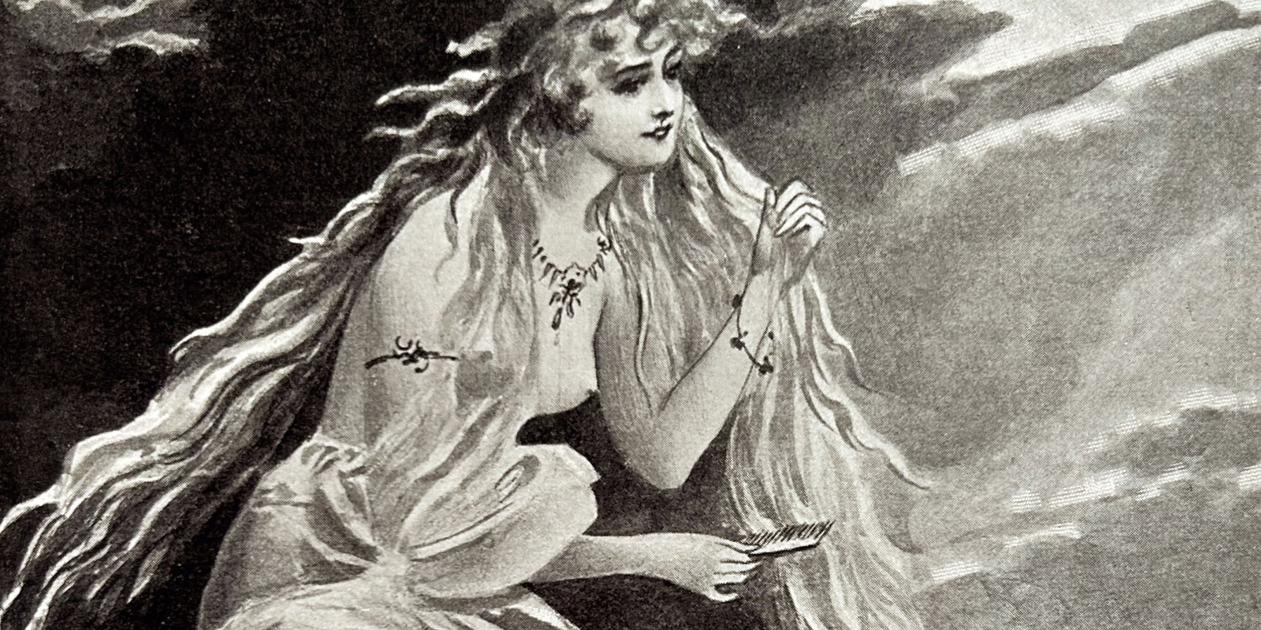 Illustration der Loreley von Edmund Brüning (um 1900)