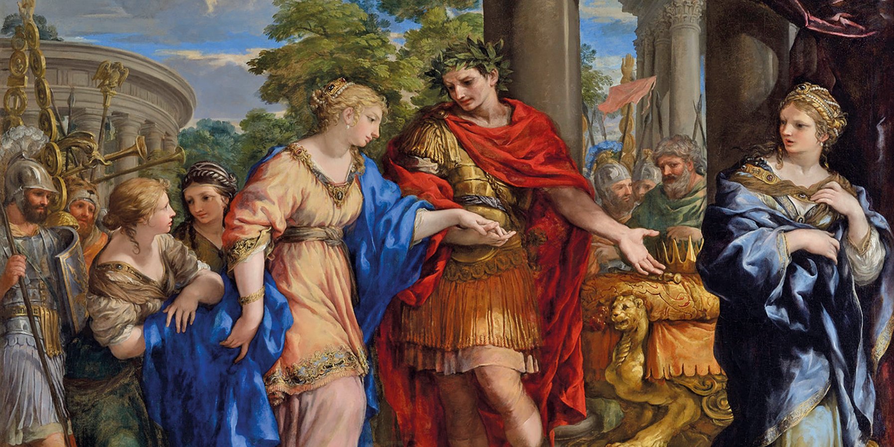 César remet Cléopâtre sur le trône d'Égypte