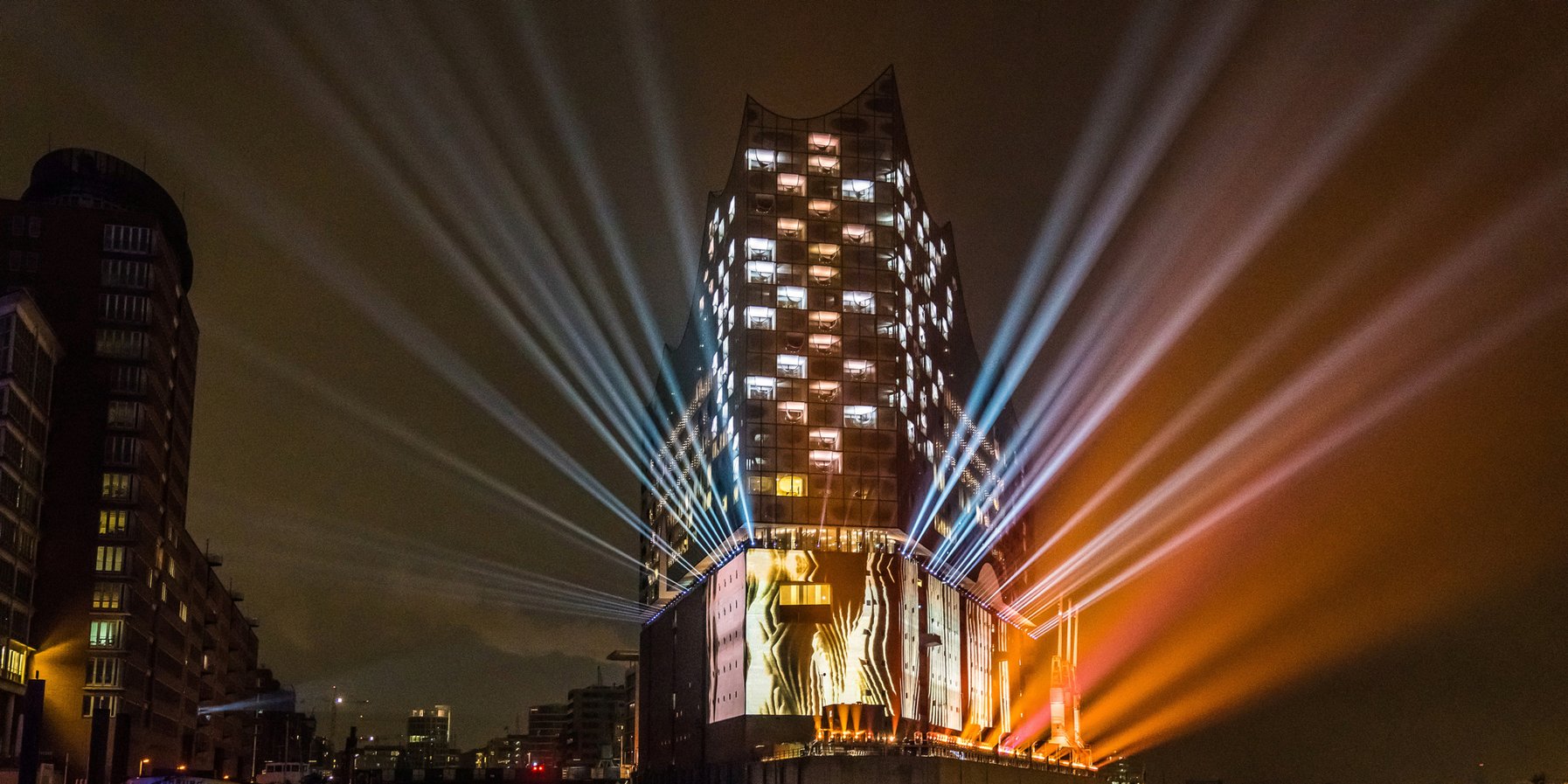 Light installation at the Elbphilharmonie’s Grand Opening