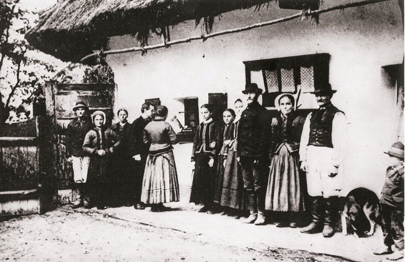 Béla Bártok im Dorf Darazs, 1908